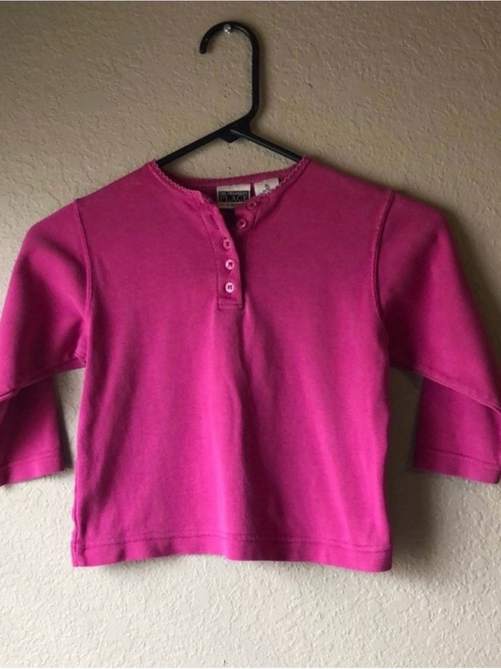 Children’s Place Shirt Vintage 90’s Dark Pink Polo Top Toddler Girls XL 30-36 M